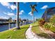 Landscaped walkway to private boat dock on canal at 2615 Rio Plato Dr, Punta Gorda, FL 33950