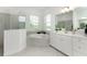 Elegant bathroom with a soaking tub, walk-in shower, and dual sinks at 9973 Calumet Blvd, Port Charlotte, FL 33981