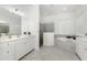 Bathroom boasts a large soaking tub, walk-in shower, and double vanity at 9973 Calumet Blvd, Port Charlotte, FL 33981