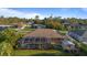 Aerial view of property highlighting pool and shed at 4555 Fernway Dr, North Port, FL 34288