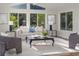 Bright living room with large windows and natural light, featuring comfortable seating and stylish decor at 956 Harbor Town Dr, Venice, FL 34292