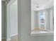 Open floor plan showing bedroom with window and white curtains at 2765 Arugula Dr, North Port, FL 34289