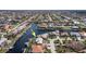 High-angle view of property situated on a canal at 3636 Aruba Ct, Punta Gorda, FL 33950