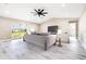Living room with comfy furniture and access to backyard at 16098 Overdale Ct, Punta Gorda, FL 33955