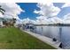 Private boat dock with pathway to the water at 1945 Jamaica Way, Punta Gorda, FL 33950