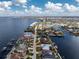 Aerial view of a waterfront home with a large backyard and dock at 1945 Jamaica Way, Punta Gorda, FL 33950