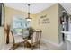 Charming breakfast nook with a table and chairs, offering a view of the water at 24080 Buckingham Way, Punta Gorda, FL 33980