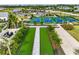 Two bocce ball courts with landscaping at 16402 Bridle Ridge St, Port Charlotte, FL 33953