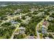 Aerial view of a residential area with single-Gathering homes surrounded by lush greenery at 3802 Eagle Pass St, North Port, FL 34286