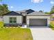 Attractive one-story home with fresh lawn, gray roof, two-car garage, and stylish landscaping at 4131 Bula Ln, North Port, FL 34287