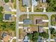 Aerial view of a single Gathering home showcasing its position on a cul-de-sac lot at 1100 S Wapello St, North Port, FL 34286