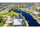 Aerial view of waterfront homes and community at 1450 Kiwi Ct, Punta Gorda, FL 33950