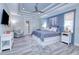 Spacious bedroom with large bed, plenty of storage, and access to backyard at 1450 Kiwi Ct, Punta Gorda, FL 33950
