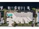 Top-down view of condo building, pool, and parking lot at 268 Lewis Cir # 132, Punta Gorda, FL 33950