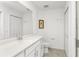 Clean bathroom with white vanity, toilet and neutral tile floor at 14151 Heritage Landing Blvd # 1021, Punta Gorda, FL 33955