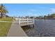 Private dock with waterfront access and a walkway at 201 W Tarpon Nw Blvd, Port Charlotte, FL 33952