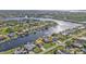 Property location shown from above with waterway access at 201 W Tarpon Nw Blvd, Port Charlotte, FL 33952