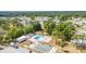 Aerial view of community pool and bocce ball courts at 6450 Floral Ct, North Port, FL 34287