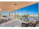 Large screened balcony with patio furniture and stunning water views at 88 Vivante Blvd # 8845/405, Punta Gorda, FL 33950