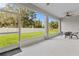 Relaxing screened porch with outdoor seating and backyard views at 1497 Nordendale Blvd, North Port, FL 34288