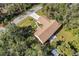 Aerial view of house, yard, and shed at 2794 Parlay Ln, North Port, FL 34286