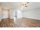 Spacious living room with vinyl flooring and ceiling fan at 377 Avella St, Port Charlotte, FL 33954