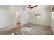 Bedroom featuring a ceiling fan, closet, and ample space at 170 Chelsea Nw Ct, Port Charlotte, FL 33952