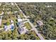 Aerial view of a residential area showing homes, roads, and lush greenery at 17152 Wintergarden Ave, Port Charlotte, FL 33948