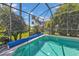 Enjoy this refreshing screened pool with a blue cover at 2388 Silver Palm Rd, North Port, FL 34288