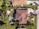 Aerial view of the property, highlighting the backyard and surrounding landscape at 3646 Madagascar Ave, North Port, FL 34286