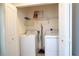 The home has a convenient laundry closet, complete with a washer and dryer at 3646 Madagascar Ave, North Port, FL 34286