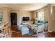 Open concept space features a living room with an adjacent dining nook for a seamless living experience at 3646 Madagascar Ave, North Port, FL 34286