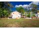 View of the property featuring the shed and outdoor area at 3646 Madagascar Ave, North Port, FL 34286