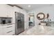 Modern kitchen with stainless steel appliances and granite countertops at 4340 Adolph Ave, North Port, FL 34288