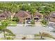 Aerial view of homes and landscaping at 4410 Turnberry Cir, North Port, FL 34288