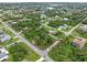 Aerial view showing home's location in a residential neighborhood at 4290 Randypaar St, Port Charlotte, FL 33948