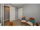 Office space with two chairs and built in closet at 25623 Heritage Lake Blvd. # 57, Punta Gorda, FL 33983
