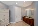 Bathroom with vanity, shower, and ample storage at 25623 Heritage Lake Blvd. # 57, Punta Gorda, FL 33983