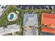 Aerial view of building and surrounding area, including pool at 3216 Purple Martin Dr # 122, Punta Gorda, FL 33950