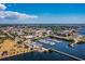 Aerial view of a coastal city with marina and boats at 1650 W Marion Ave # 144, Punta Gorda, FL 33950
