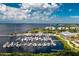 Aerial view of a full-service marina with many boats at 1650 W Marion Ave # 144, Punta Gorda, FL 33950