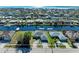 Aerial view of canal front property with large lot and boat dock at 21341 Edgewater Dr, Port Charlotte, FL 33952