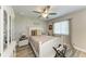 Charming bedroom with a full-size bed, ceiling fan, and ample closet space at 21341 Edgewater Dr, Port Charlotte, FL 33952
