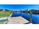 Private canal-front dock with water access at 21341 Edgewater Dr, Port Charlotte, FL 33952