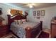 King-size bed, Native American decor in bedroom at 116 Colonial Sw St, Port Charlotte, FL 33952