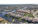 Aerial view showcasing a waterfront property with private dock access at 3800 Bal Harbor Blvd # 312, Punta Gorda, FL 33950