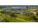 Aerial view of community showing building location and pool at 1452 San Cristobal Ave # B103, Punta Gorda, FL 33983