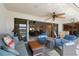Spacious lanai with seating area and view into the living room at 2813 Sancho Panza Ct, Punta Gorda, FL 33950