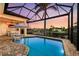 Enjoy sunset views from this beautiful pool and patio area at 3353 Sandpiper Dr, Punta Gorda, FL 33950