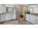 Double vanity bathroom with large walk-in shower and granite countertops at 14025 Black Beauty Dr # 412, Punta Gorda, FL 33955